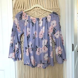 Lavender floral top